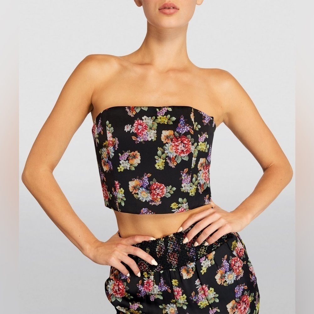 New! Alice + Olivia Ceresi Smocked Back Bandeau/ Corset Top 💕 sz 0